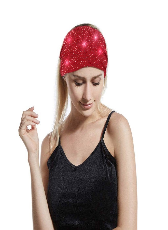 Bohend Boho Button Headband Wide Stretchy Daily Use Knotted Headwear Sport Athletic Yoga Gym Rhinestone Crystal Hair Accessories for Women and Girls(4pcs) (H) - Image 4